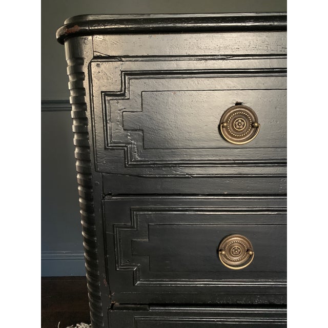 18th Century Ebonized Oak French Commode For Sale - Image 4 of 7