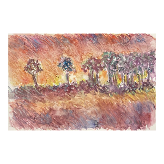 Adelaide McKenzie Charleston Beach Scene Watercolor For Sale
