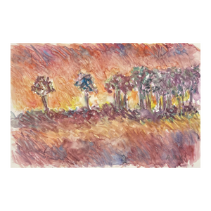 Adelaide McKenzie Charleston Beach Scene Watercolor