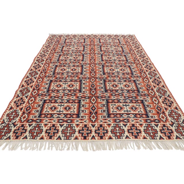 Late 20th Century Vintage Persian Kilim Rug, 04'07 X 09'00 For Sale - Image 4 of 10