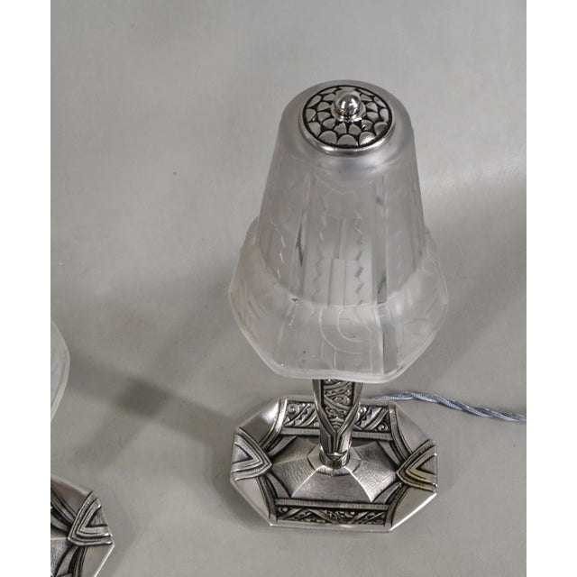 1930s French Art Deco Lamp by P. Maynadier 1930s France - A Pair For Sale - Image 5 of 12
