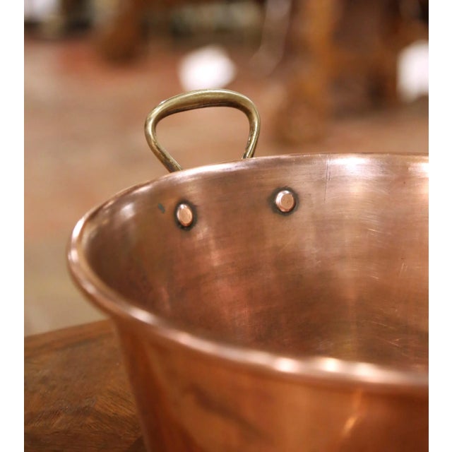 Early 20th Century French Copper and Brass Jelly Boiling Bowl From Normandy For Sale In Dallas - Image 6 of 8