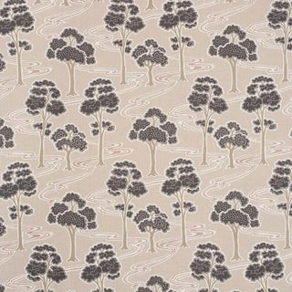 Schumacher Tree River Fabric in Blush For Sale