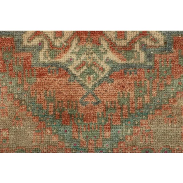Traditional Vintage Turkish Rug in Pink & Cream With Colorful Floral Medallion | Rug & Kilim For Sale - Image 3 of 7