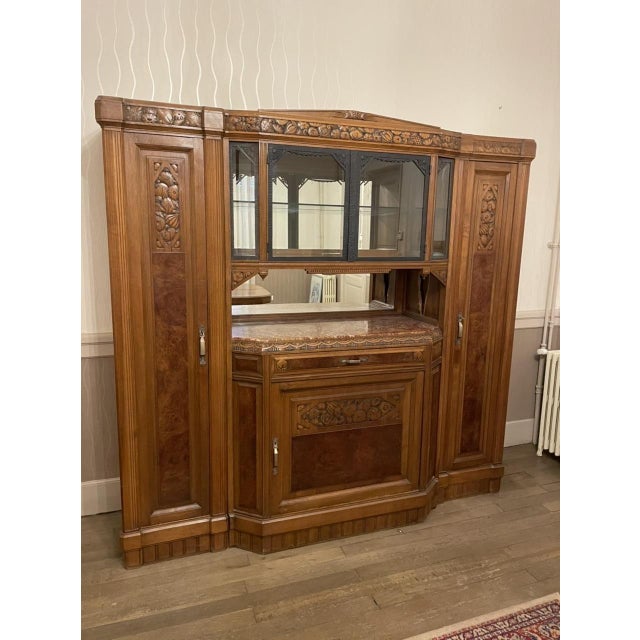 Art DEco Walnut Dining Tables and Chairs, Set of 12 For Sale - Image 4 of 18