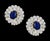 Contemporary Chantecler 12 Ct Sapphire 22 Ct Diamond VS/E-F Color Ring & Earring Set 18 KYG For Sale - Image 3 of 18