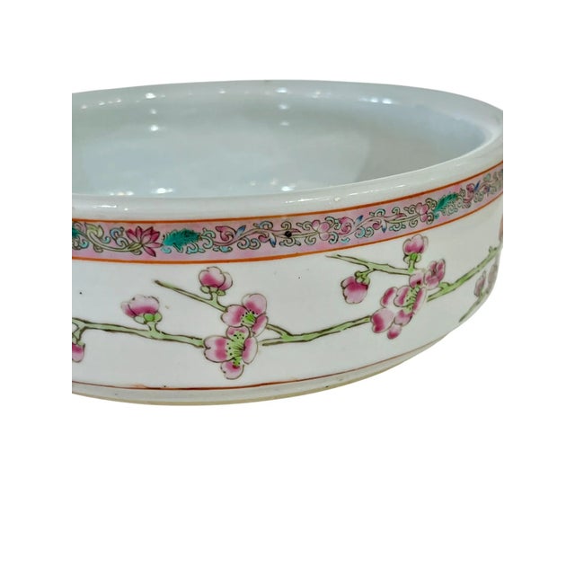 Vintage Chinese Famille Rose Water Lilly Bowl or Dish Planter For Sale - Image 15 of 15