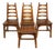 Vintage Arts and Crafts Style Dining Chairs from Webber, 1950s, Set of 4 For Sale