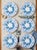 Ceramic Hand-Painted French Porcelain Dinner Plates - Blue Botanical Motif - Set of 6 For Sale - Image 7 of 7