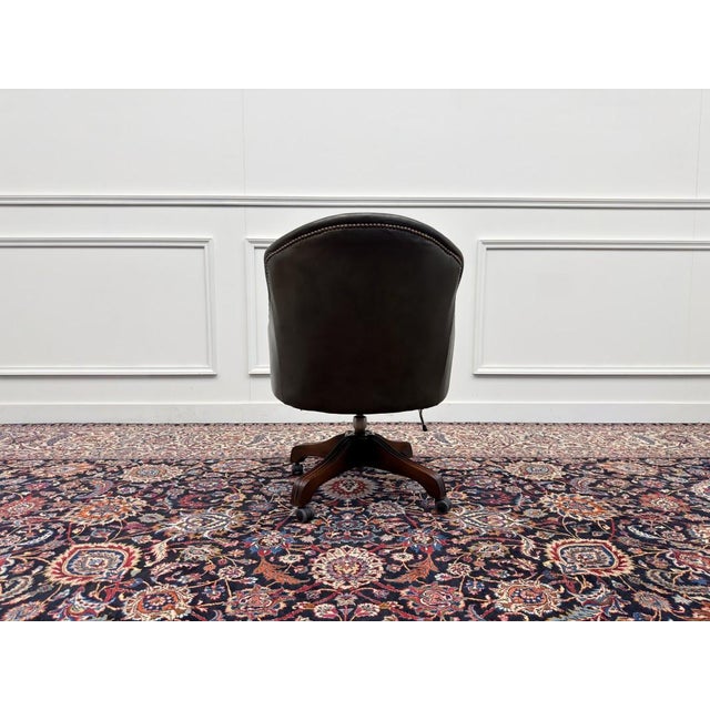 English Wade Chesterfield Desk Chair For Sale - Image 4 of 9