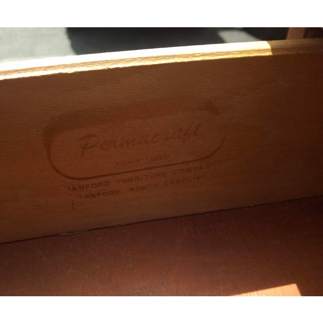 Mid 20th Century Permacraft Provincial Style Cherry Chest on Chest of Drawers For Sale - Image 11 of 14