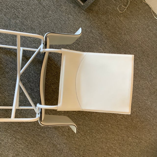 Matteograssi Matteo Grassi Dining Chairs Set of 6 in White Leather For Sale - Image 4 of 9