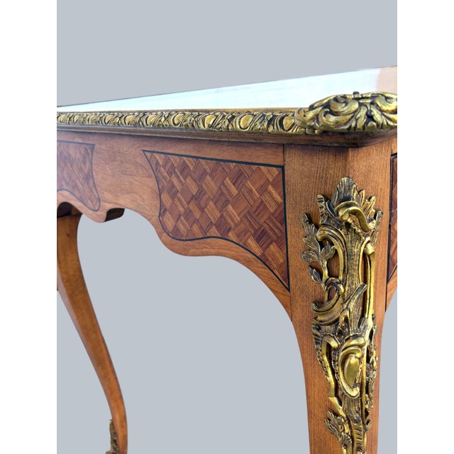 Late 20th Century Louis XV Bureau Plat Desk For Sale - Image 5 of 7