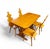 Wood Tiroler Chairs and Table Set from Cepelia, Poland, 1960s, Set of 5 For Sale - Image 7 of 18