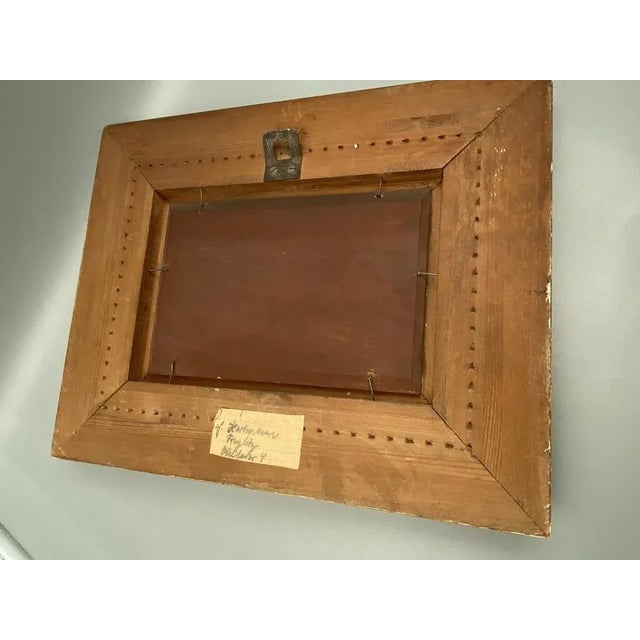 Cölestin Brügner, Miniature Park Bridge over Woodland Stream, 19th Century, Oil Painting, Framed For Sale - Image 9 of 10