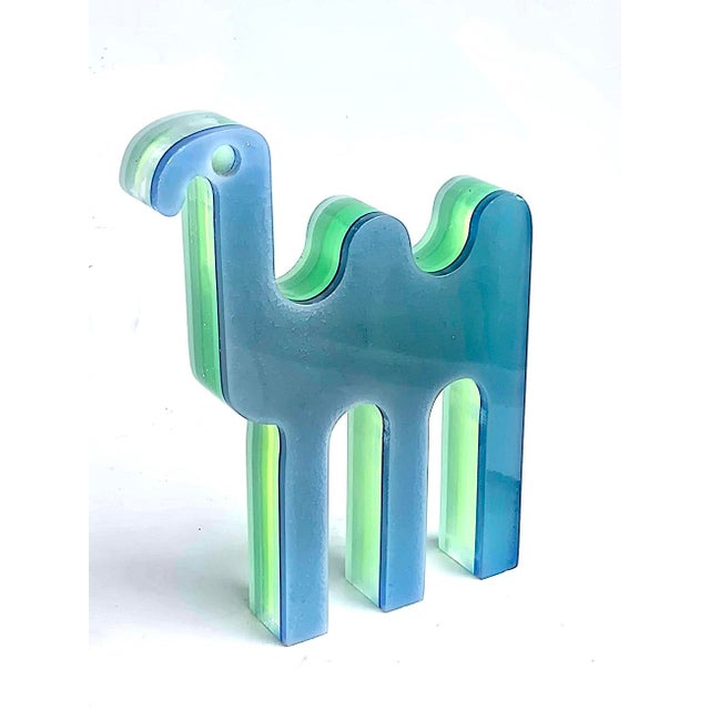 Plastic 1970s Silvio Russo for Guzzini Lucite Acrylic Camel Sculpture For Sale - Image 7 of 12