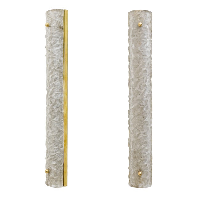 Modern Brass and Murano Glass Scavo Sconces, 2000, Set of 2 For Sale