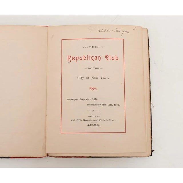 1890 Republican Club New York City Membership Directory For Sale - Image 4 of 10