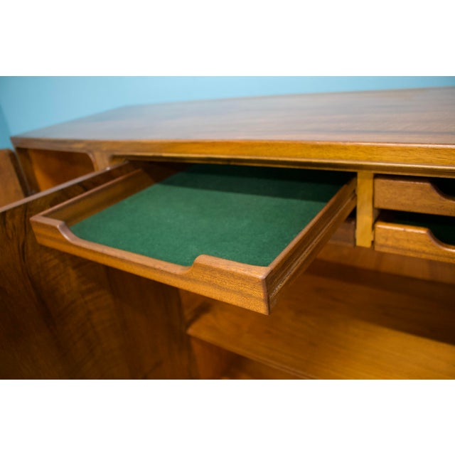 Brown Mid-Century Walnut Veneer Sideboard, 1960s For Sale - Image 8 of 11