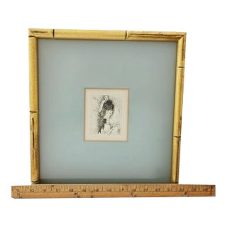 Early 20th Century Marie Laurencin “Petite Tête” Original Etching, Framed, Art Invest Nyc Provenance For Sale