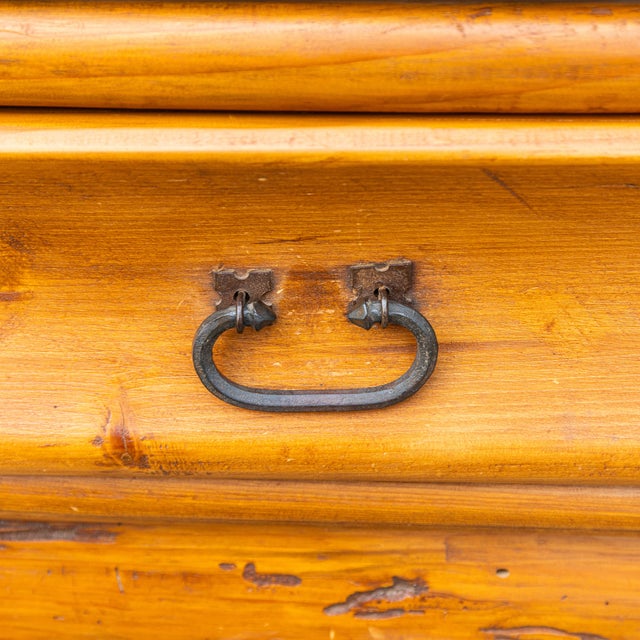 Vintage Rustic Modern Solid Pine Handcrafted Six-Drawer Dresser With Natural Patina For Sale - Image 17 of 18