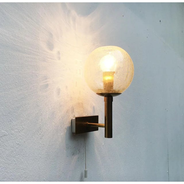 Mid-Century Modern German Brass and Glass Sconces from Doria Leuchten, Set of 2 For Sale - Image 10 of 18