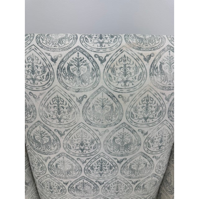 Swaim Furniture Cary Arm Chairs With Rose Tarlow Fabric (Set of 4) For Sale - Image 11 of 12