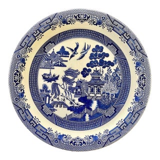 English Blue Willow Platter For Sale