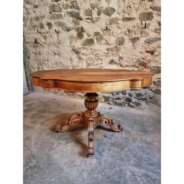 Antique French Walnut Violin Table / Centre Table with Drawer, C. 18801900, 1890s For Sale - Image 14 of 18