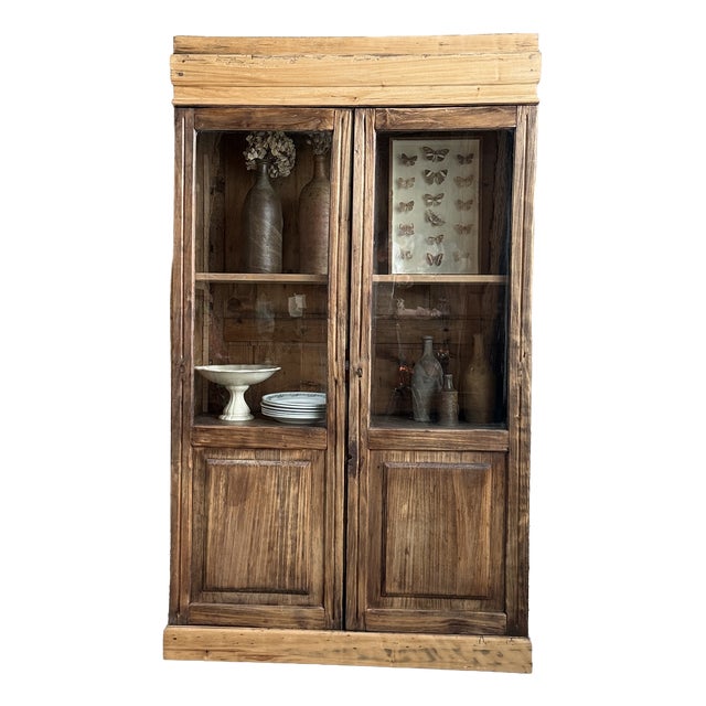 Small Antique Pine Display Case, 1890s For Sale