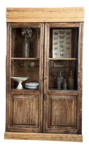 Small Antique Pine Display Case, 1890s