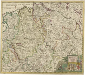 Map of the Westphalia Region of Germany