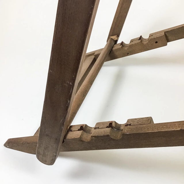 Wood Fun Pineapple Print Teakwood Chaise Lounge For Sale - Image 7 of 11