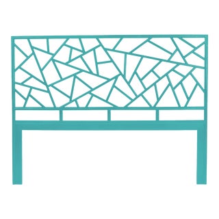 Tiffany Headboard King - Turquoise For Sale