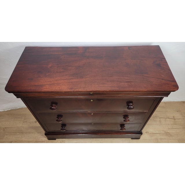 Wood Victorian English Chest of Drawers in Mahogany, 1890 For Sale - Image 7 of 18