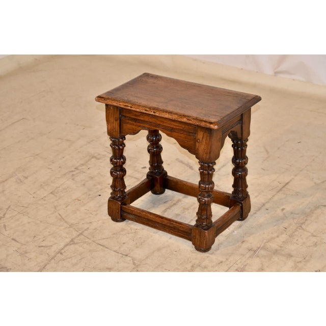 Victorian 19th Century English Oak Joint Stool For Sale - Image 3 of 8