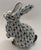 Vintage Andrea by Sadek Porcelain Green White Hand Painted Bunny Rabbit Figurine For Sale - Image 4 of 6
