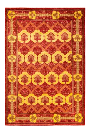 Arts & Crafts Collection Hand-Knotted Area Rug - Red Collection 6' 0" x 9' 0"