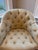 Bunny Williams T42 Tufted Lounge Chair in Tan Beige Linen For Sale - Image 11 of 13