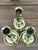 Set of 3 Vintage English Brass Chambersticks W/ Glass Hurricane Chimneys For Sale - Image 4 of 8