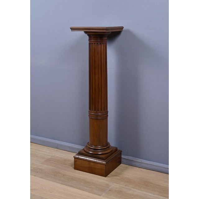 Antique Louis XVI Style Walnut Column, 1800s For Sale - Image 10 of 16
