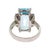 18k White Gold Aquamarine and Diamond Ring Vintage For Sale In Tampa - Image 6 of 11