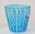 Murano, Venini & Co. Vintage Venini Murano Light Blue White & Clear Wine Cooler Ice Bucket Italy 1970 For Sale - Image 4 of 13