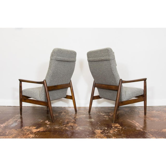 Mid-Century Modern High Back Lounge Chairs by Edmund Homa, Poland, 1960s, Set of 2 For Sale - Image 4 of 17