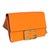 Animal Skin Orange Calfskin Mini Flat Baguette with Brown Strap You Strap For Sale - Image 7 of 8