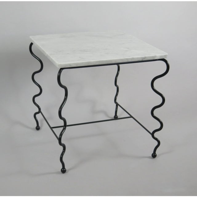 Not Yet Made - Made To Order Serpentine' Cocktail Table With White Carrara Top For Sale - Image 5 of 6