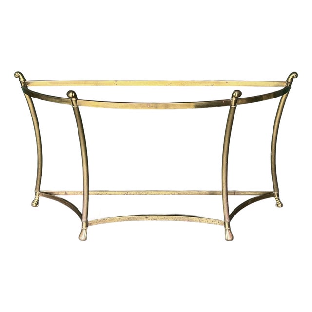 1960s Mid Century Italian Brass Console Base For Sale