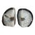 Vintage White Agate Geode Bookends, a Pair For Sale
