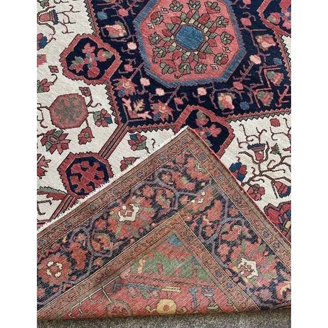 Rare Antique Malayer Rug | Ivory Field | 4'6" X 6'6" For Sale In Los Angeles - Image 6 of 6