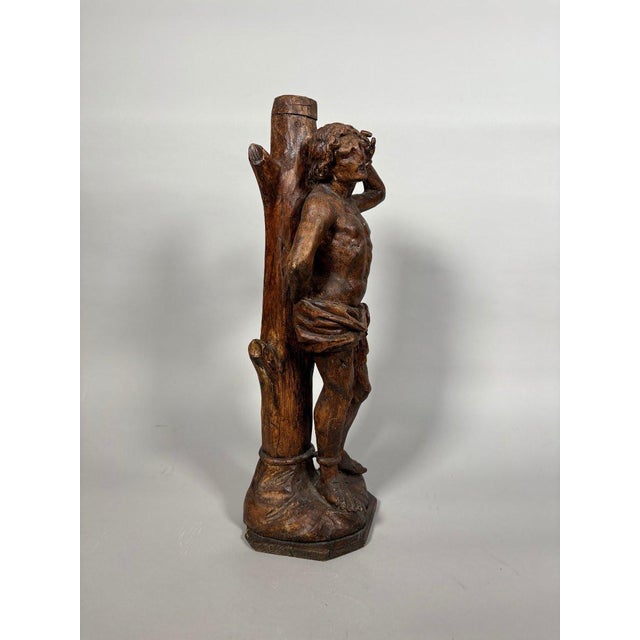 Wood Sculpture, The Martyrdom of Saint Sebastian, 17th century - 60 cm - Wood For Sale - Image 7 of 9